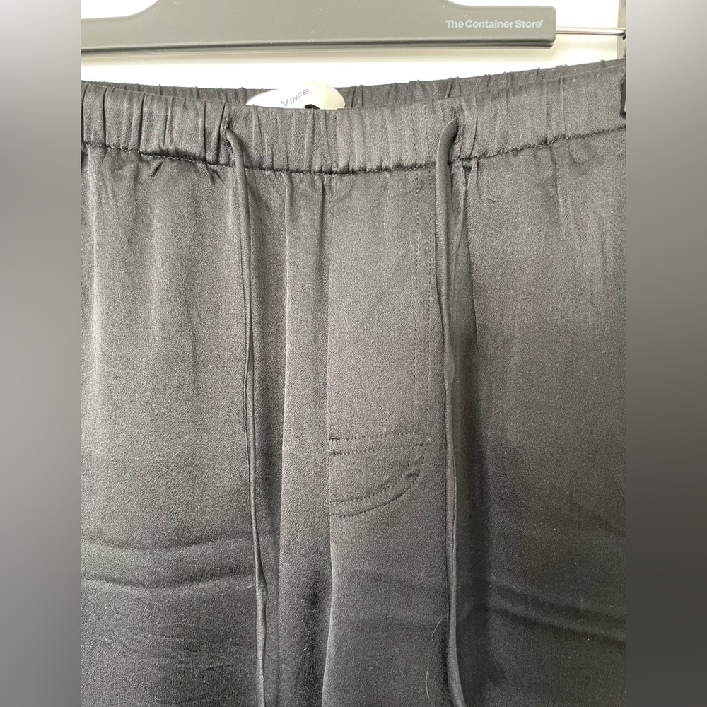 Vince Black Silk Wide Leg Pants XS - Picture 2 of 5